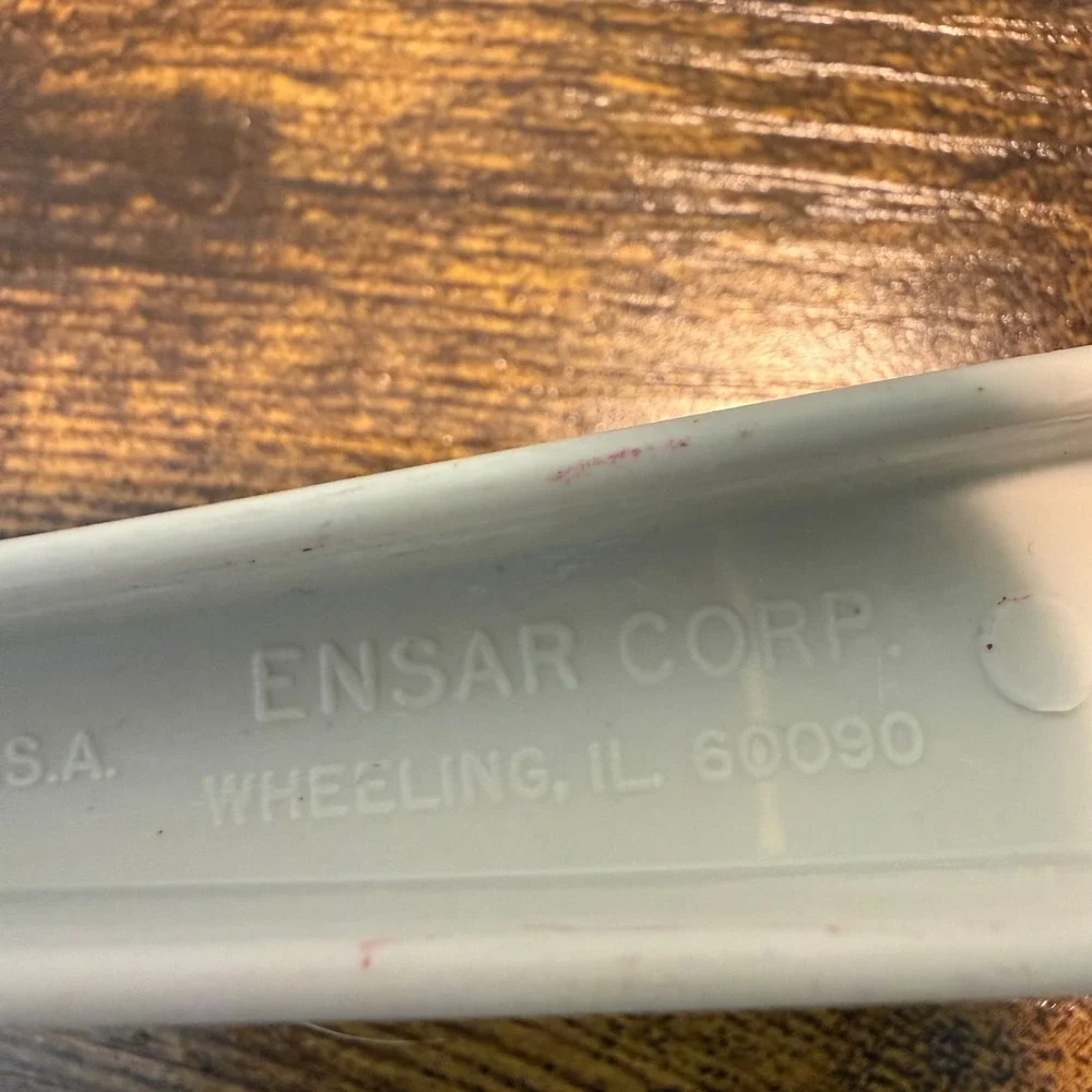 Vintage Ensar Corp White Plastic Ground Beef Chopper Potato Masher Made in USA